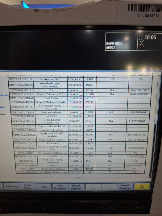 GE Healthcare Carescape B450 Critical Care Patient Monitor
