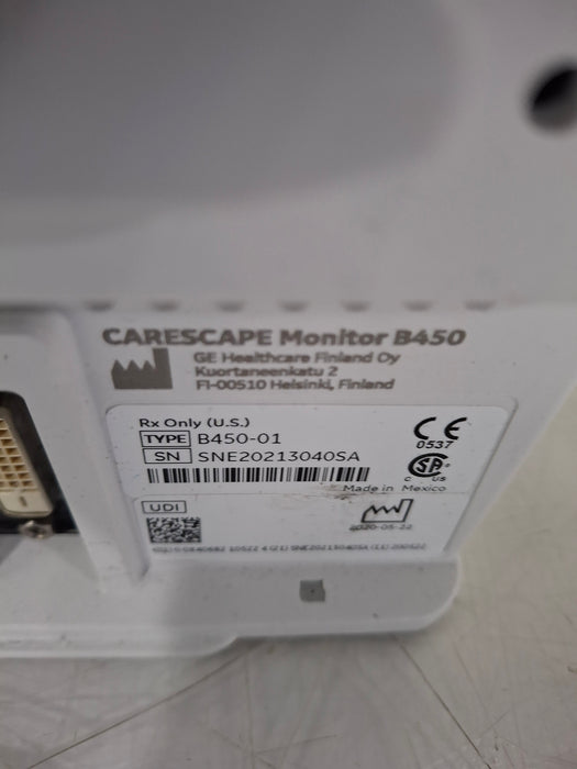 GE Healthcare Carescape B450 Critical Care Patient Monitor