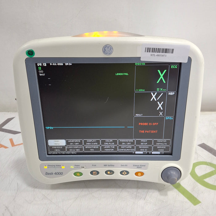 GE Healthcare Dash 4000 - GE/Nellcor SpO2 Patient Monitor