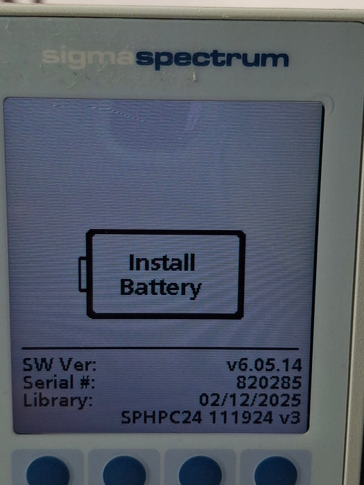 Baxter Sigma Spectrum 6.05.14 with A/B/G/N Battery Infusion Pump