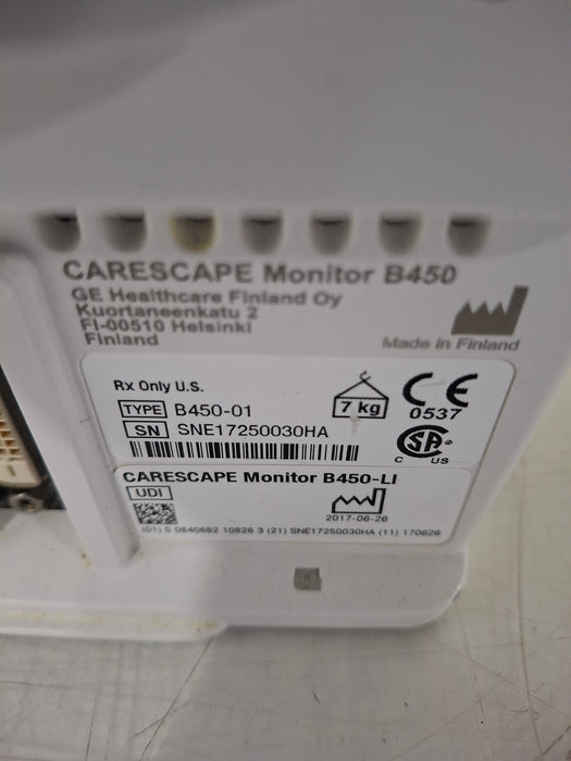 GE Healthcare Carescape B450 Patient Monitor
