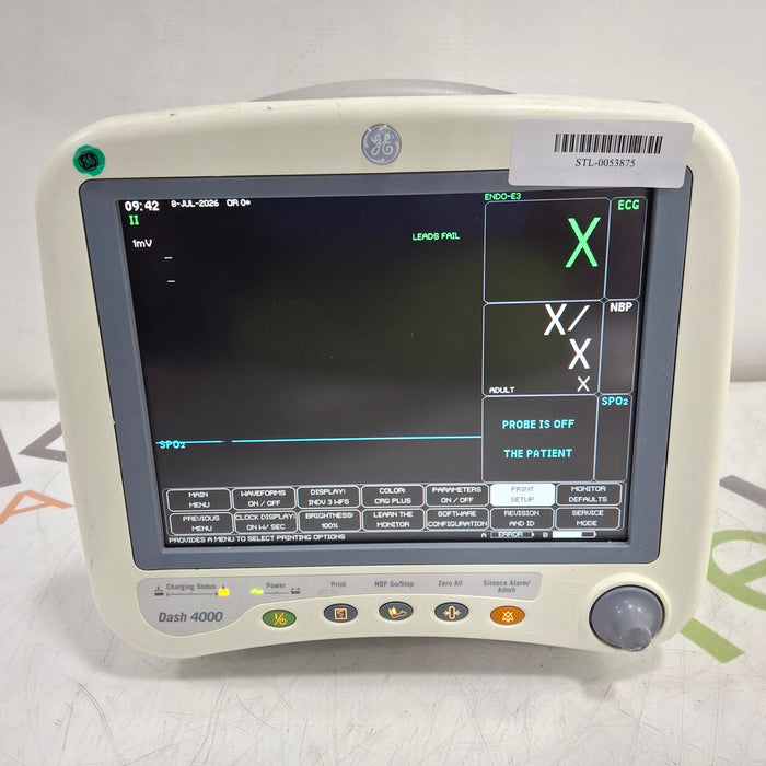 GE Healthcare Dash 4000 - GE/Nellcor SpO2 Patient Monitor
