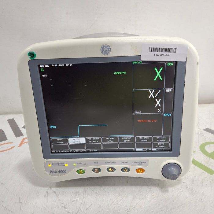 GE Healthcare Dash 4000 - Masimo SpO2 Patient Monitor