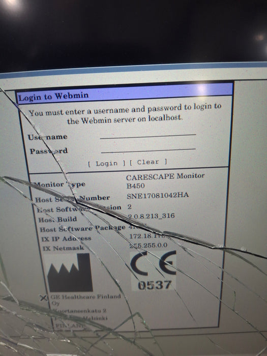 GE Healthcare Carescape B450 Critical Care Patient Monitor
