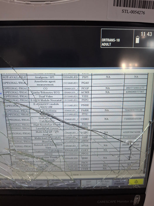 GE Healthcare Carescape B450 Critical Care Patient Monitor