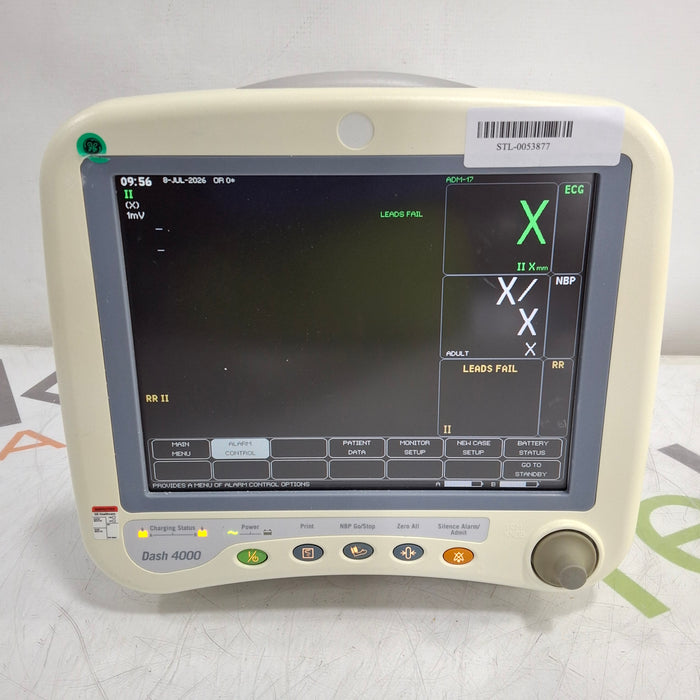 GE Healthcare Dash 4000 - Masimo SpO2 Patient Monitor