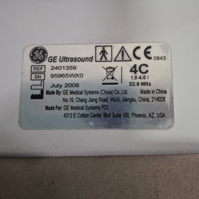 GE Healthcare 4C Convex Transducer