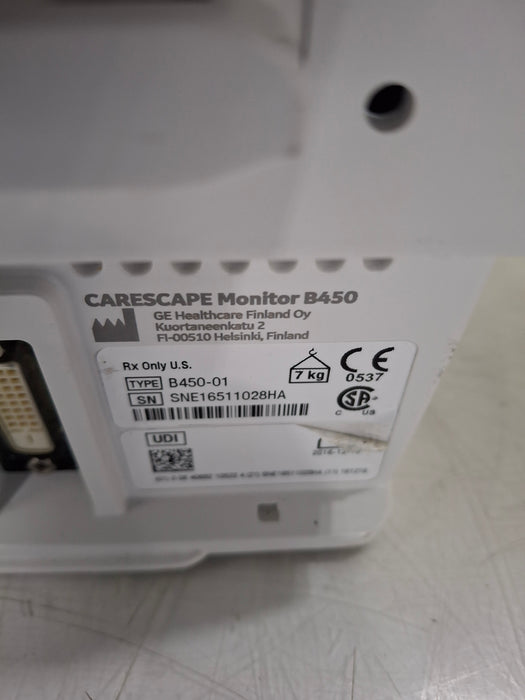 GE Healthcare Carescape B450 Critical Care Patient Monitor