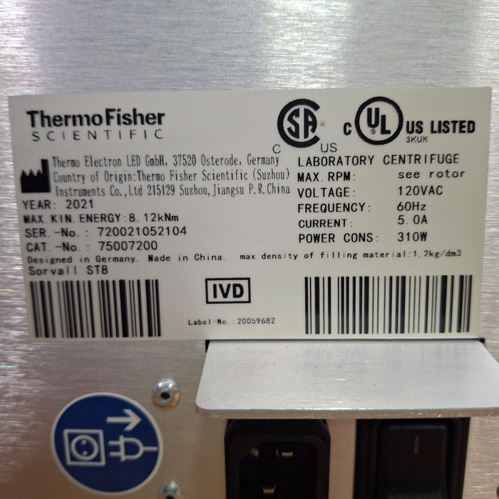 Thermo Scientific Sorvall ST8 Benchtop Centrifuge