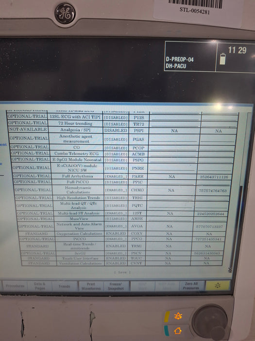 GE Healthcare Carescape B650 Post Anesthesia Care Patient Monitor