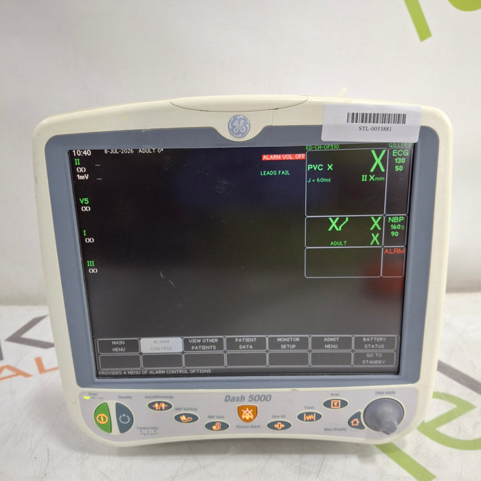 GE Healthcare Dash 5000 - Masimo SpO2 Patient Monitor