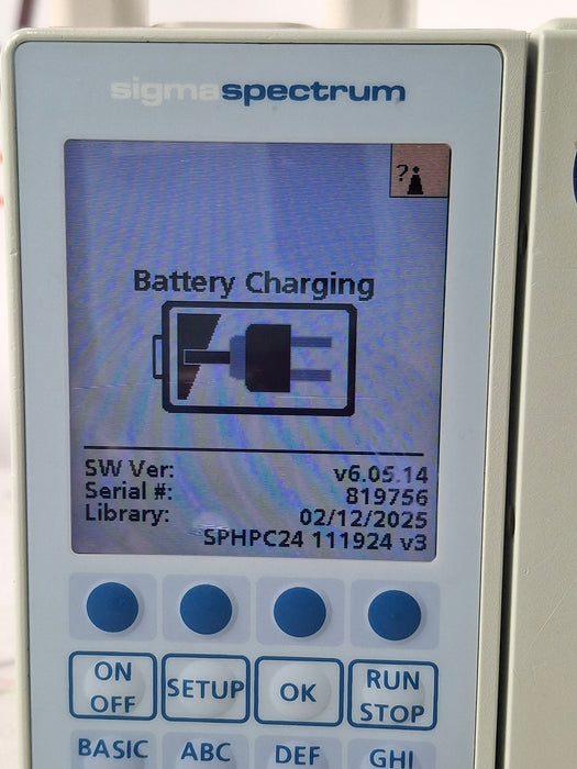 Baxter Sigma Spectrum 6.05.14 with A/B/G/N Battery Infusion Pump