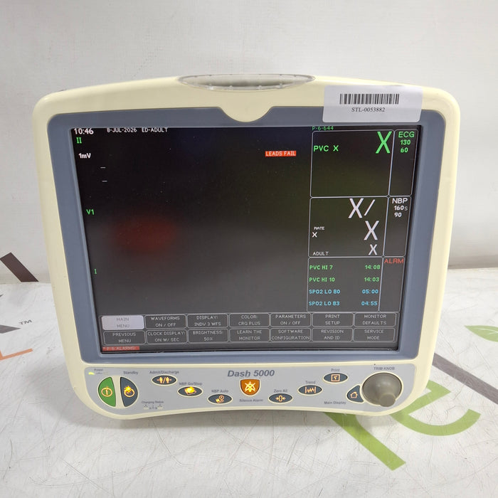 GE Healthcare Dash 5000 - Masimo SpO2 Patient Monitor