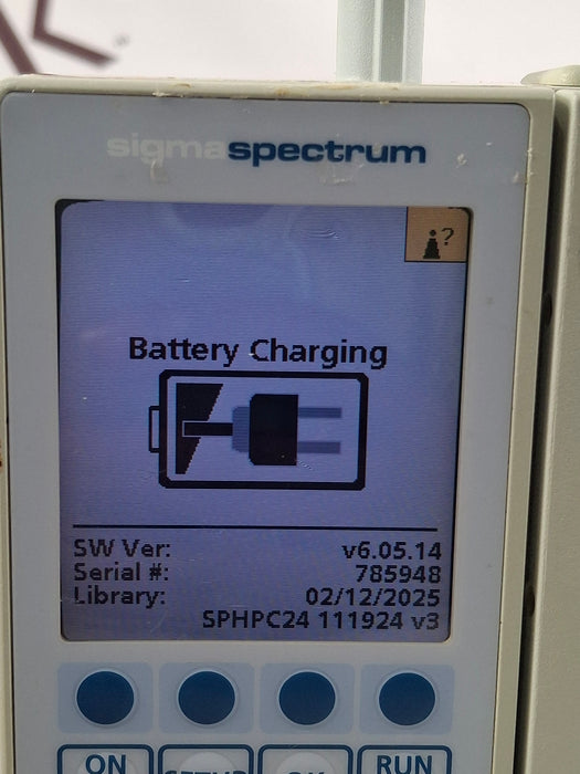 Baxter Sigma Spectrum 6.05.14 with B/G Battery Infusion Pump