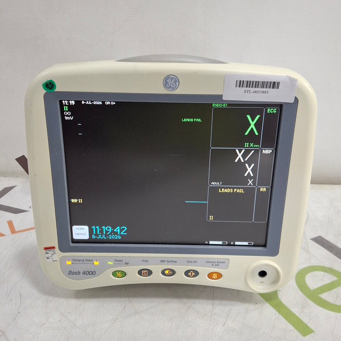 GE Healthcare Dash 4000 - Masimo SpO2 Patient Monitor