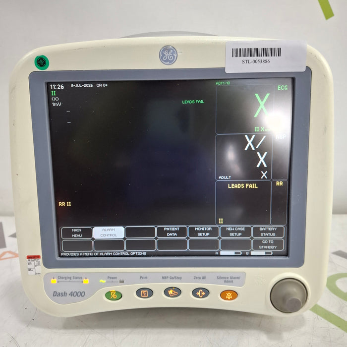 GE Healthcare Dash 4000 - Masimo SpO2 Patient Monitor