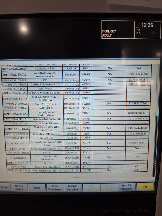 GE Healthcare Carescape B450 Critical Care Patient Monitor