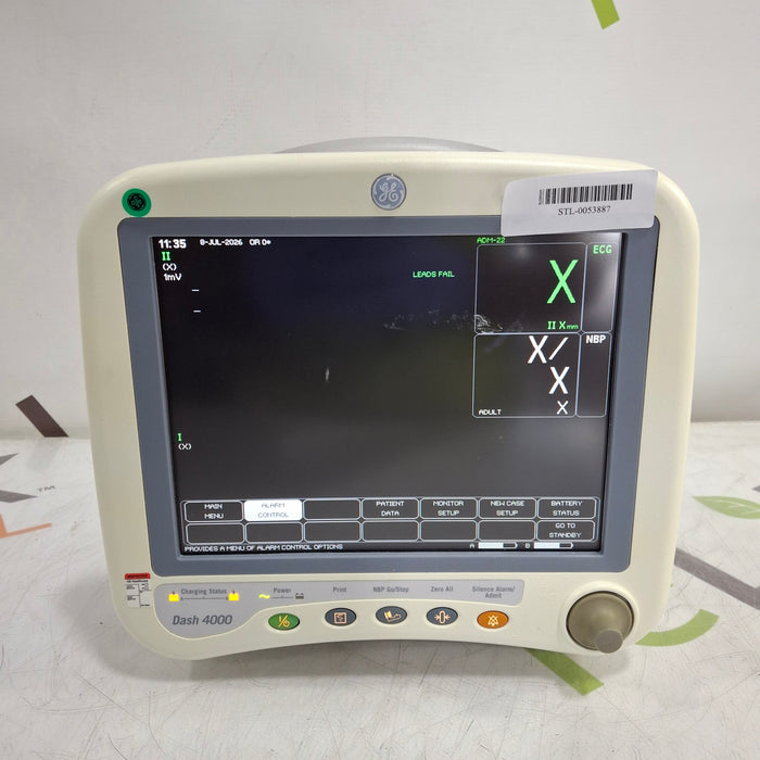 GE Healthcare Dash 4000 - Masimo SpO2 Patient Monitor