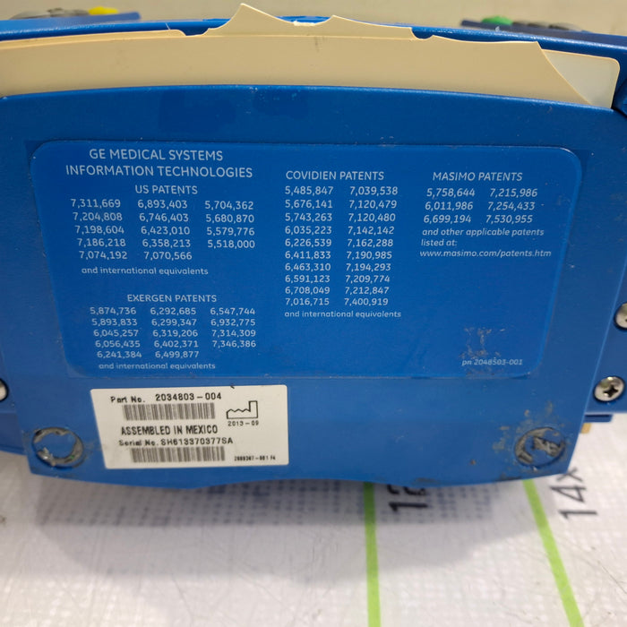 GE Healthcare Dinamap V100 - NIBP, SpO2 Vital Signs Monitor