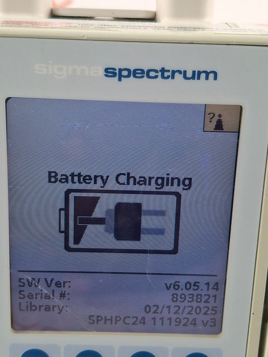 Baxter Sigma Spectrum 6.05.14 with A/B/G/N Battery Infusion Pump