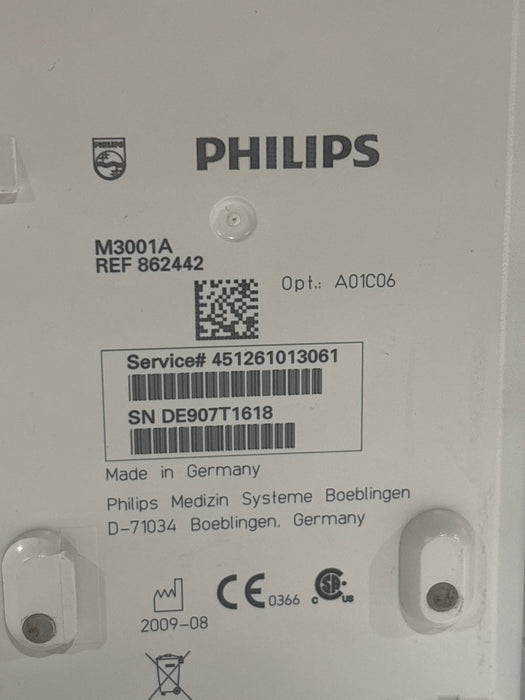 Philips M3001A-A01C06 Fast SpO2, NIBP, ECG, Temp, IBP MMS Module