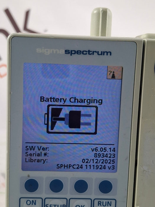 Baxter Sigma Spectrum 6.05.14 with B/G Battery Infusion Pump