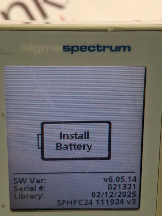Baxter Sigma Spectrum 6.05.14 with A/B/G/N Battery Infusion Pump