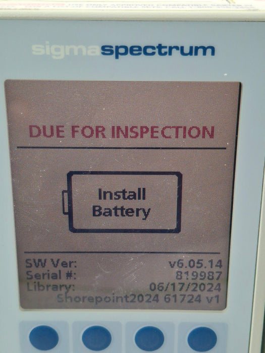 Baxter Sigma Spectrum 6.05.14 without Battery Infusion Pump