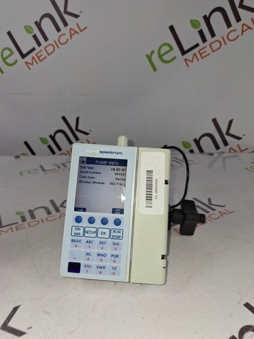 Baxter Sigma Spectrum 6.02.07 with B/G Battery Infusion Pump
