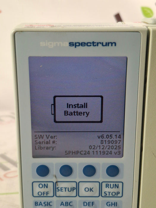 Baxter Sigma Spectrum 6.05.14 without Battery Infusion Pump
