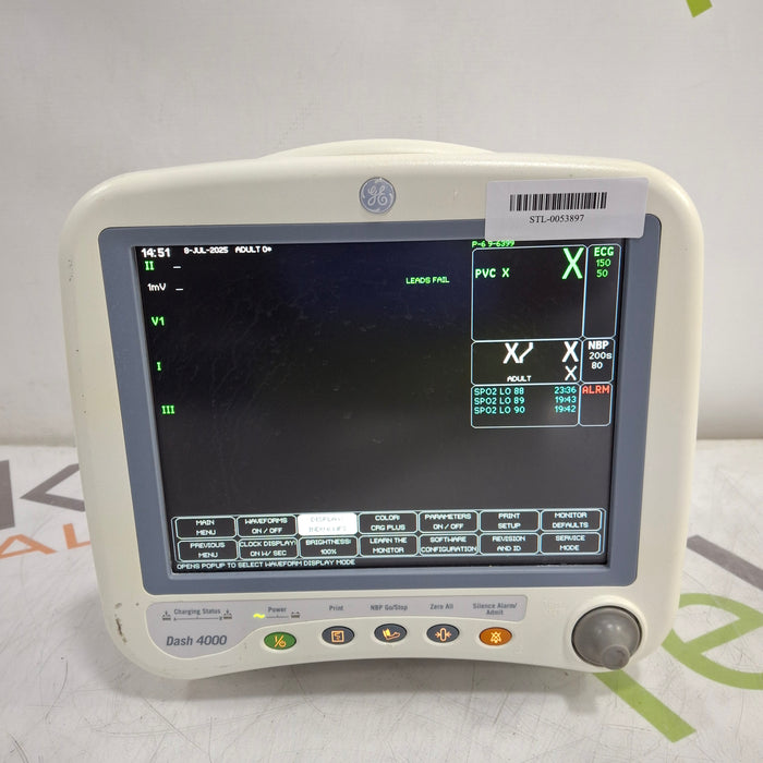 GE Healthcare Dash 4000 - Masimo SpO2 Patient Monitor