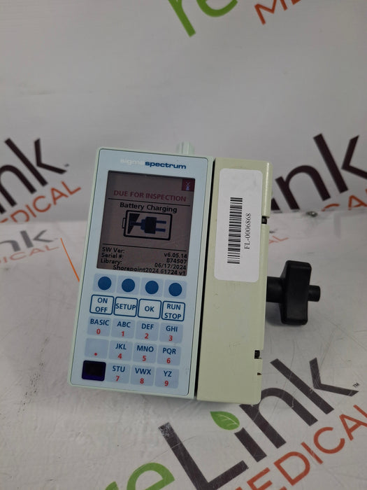 Baxter Sigma Spectrum 6.05.14 with B/G Battery Infusion Pump