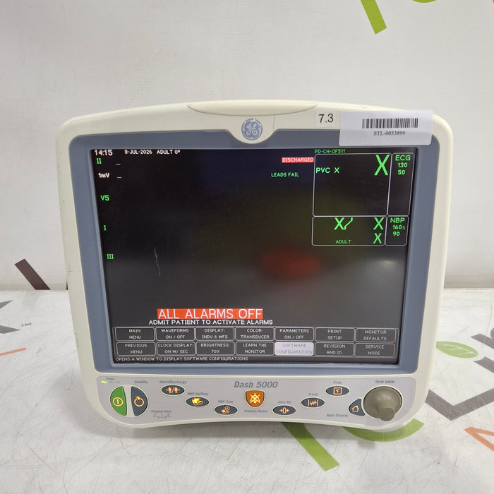GE Healthcare Dash 5000 - Masimo SpO2 Patient Monitor