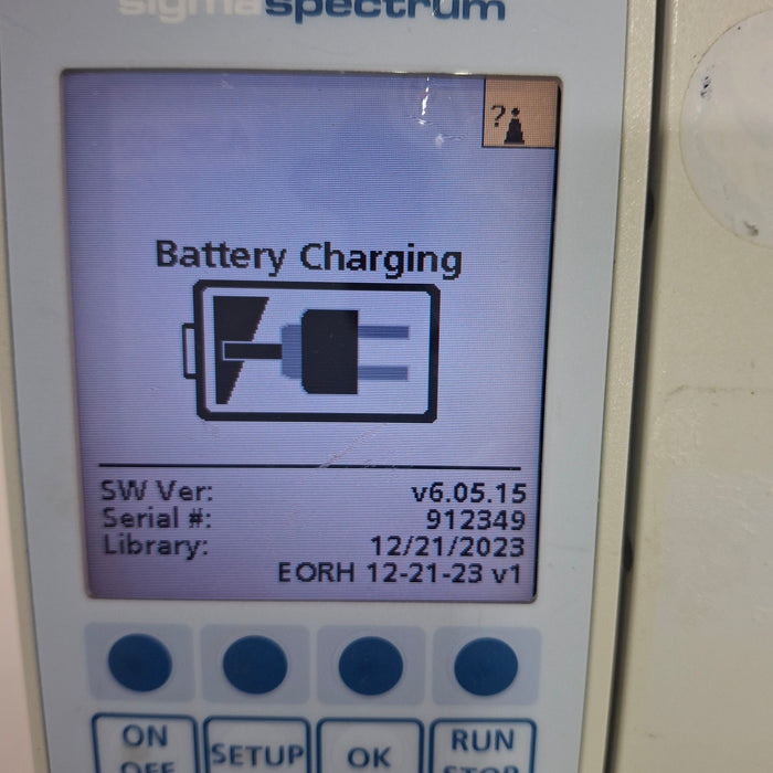 Baxter Sigma Spectrum 6.05.15 with B/G Battery Infusion Pump