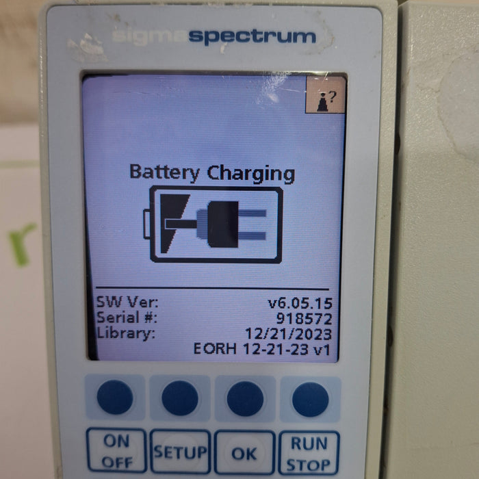 Baxter Sigma Spectrum 6.05.15 with B/G Battery Infusion Pump