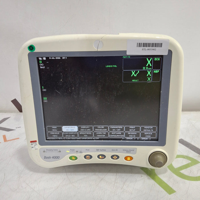 GE Healthcare Dash 4000 - GE/Nellcor SpO2 Patient Monitor