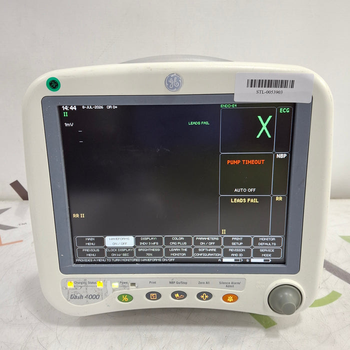 GE Healthcare Dash 4000 - GE/Nellcor SpO2 Patient Monitor