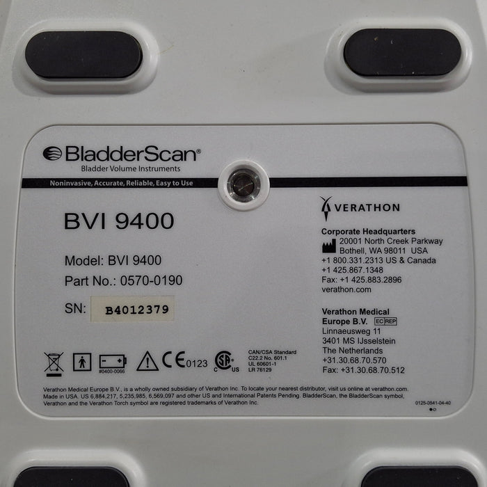 Verathon Medical, Inc BVI 9400 Bladderscan