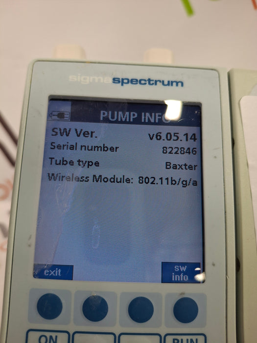 Baxter Sigma Spectrum 6.05.14 with A/B/G/N Battery Infusion Pump