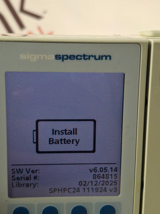 Baxter Sigma Spectrum 6.05.14 without Battery Infusion Pump