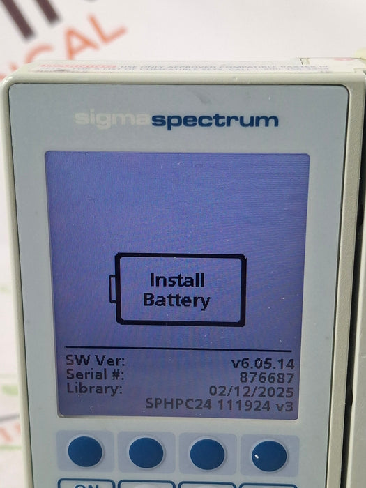 Baxter Sigma Spectrum 6.05.14 without Battery Infusion Pump
