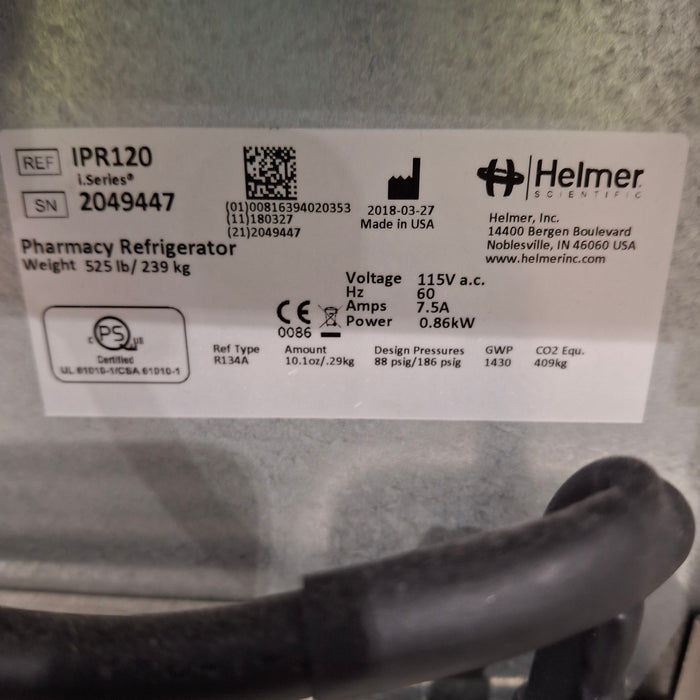 Helmer Inc iPR120 Pharmacy Refrigerator
