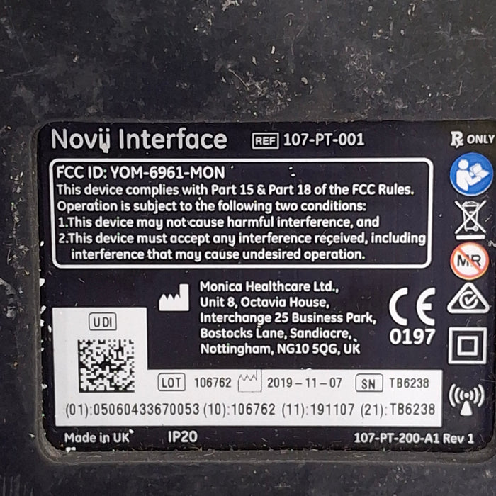 Monica Healthcare Limited 107-PT-001 Fetal Monitor