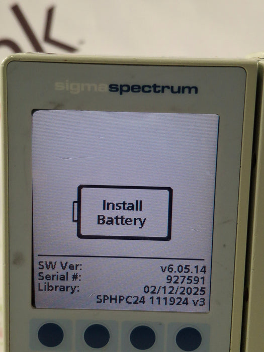 Baxter Sigma Spectrum 6.05.14 without Battery Infusion Pump