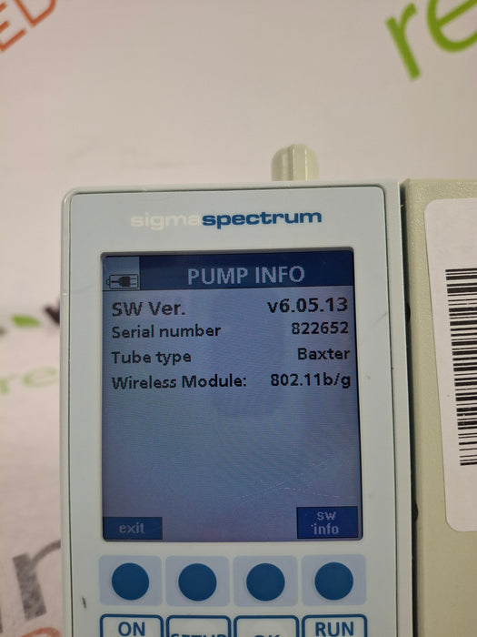 Baxter Sigma Spectrum 6.05.13 with A/B/G/N Battery Infusion Pump