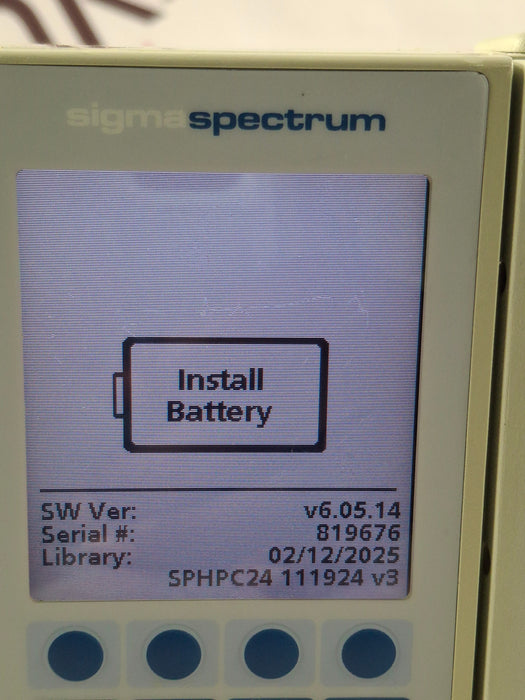 Baxter Sigma Spectrum 6.05.14 without Battery Infusion Pump
