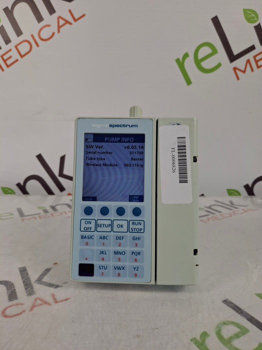 Baxter Sigma Spectrum 6.05.14 with B/G Battery Infusion Pump