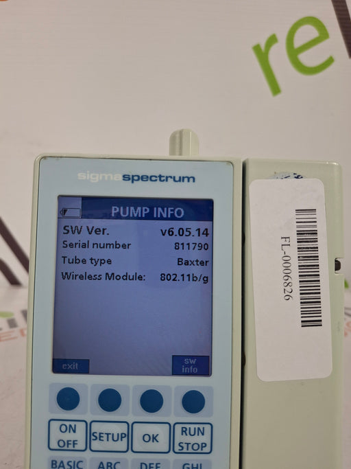 Baxter Baxter Sigma Spectrum 6.05.14 with B/G Battery Infusion Pump Infusion Pump reLink Online