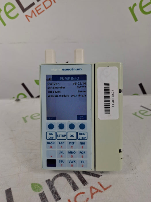 Baxter Sigma Spectrum 6.05.14 with A/B/G/N Battery Infusion Pump