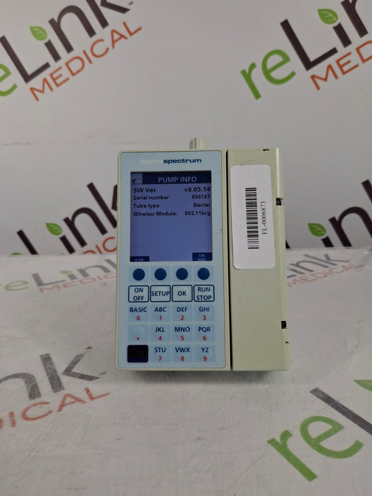 Baxter Sigma Spectrum 6.05.14 with B/G Battery Infusion Pump